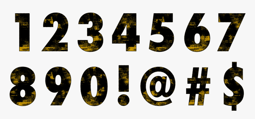 Numbers Grunge Bold Free Photo - Cross, HD Png Download