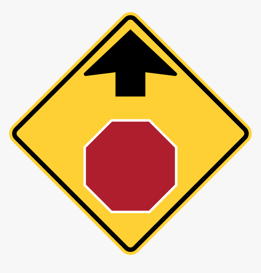 Stop Ahead Sign, HD Png Download