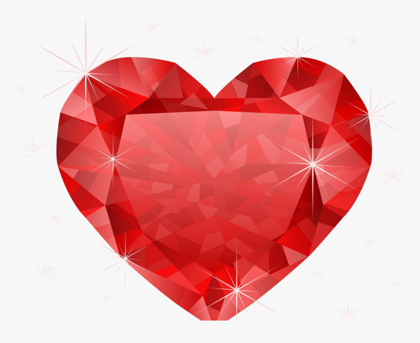 Ruby Heart Wallpaper Hd - Red Heart Diamond Png, Transparent Png