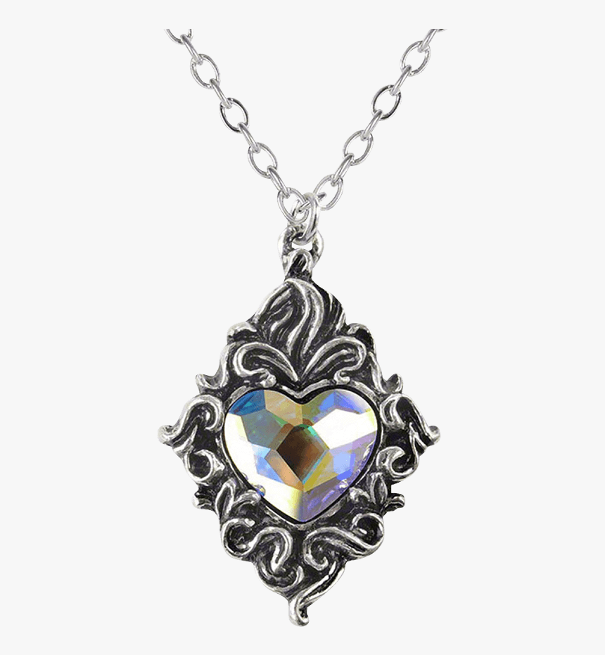 Victorian Crystal Heart Necklace - Victorian Necklace Pendant, HD Png Download