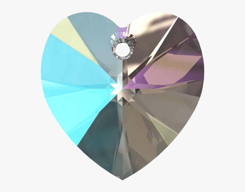 Swarovski 6228 Xilion Heart Pendant Crystal Shimmer - Crystal, HD Png Download