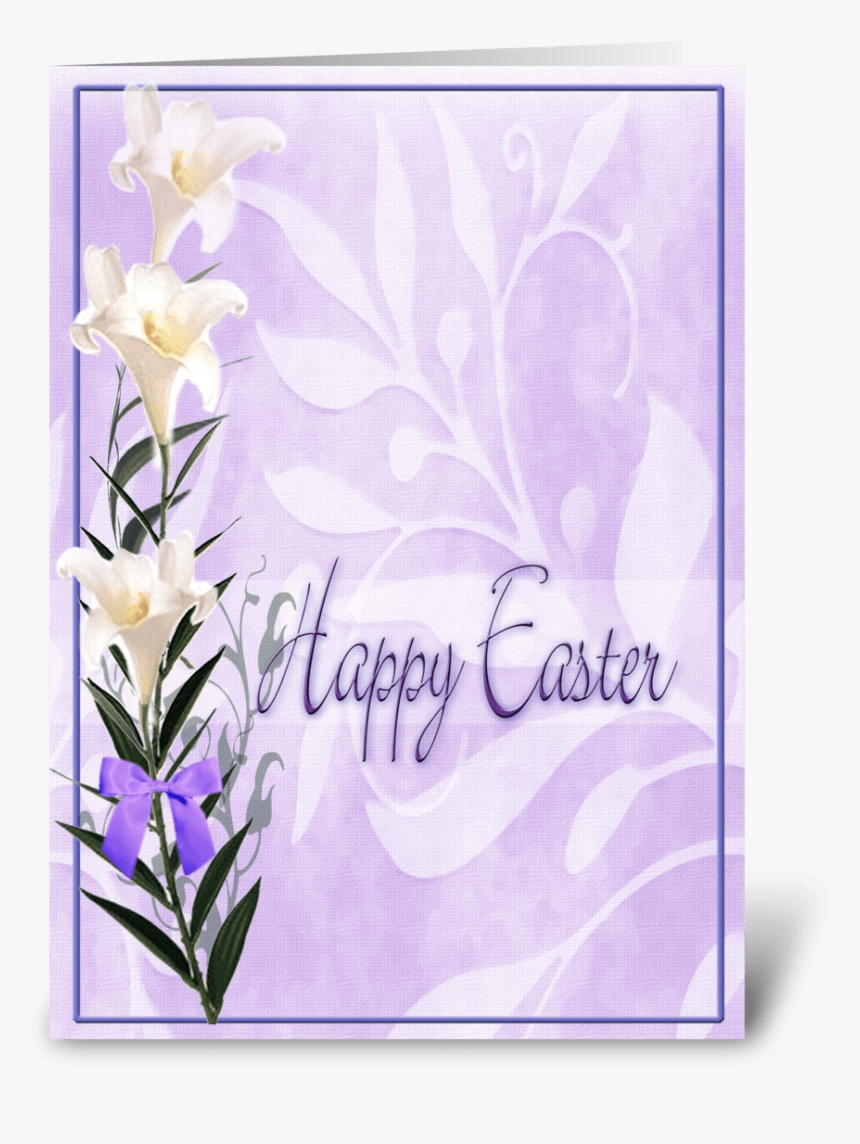 Easter Lillies Greeting Card - Balloon Flower, HD Png Download