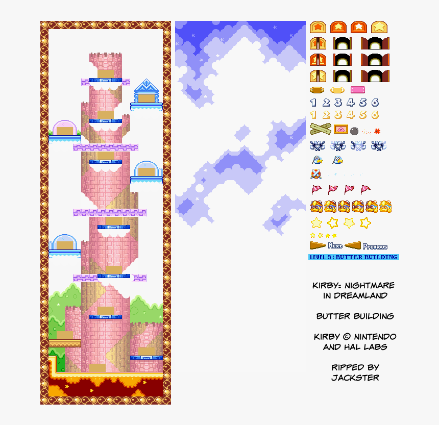 Butter Building - Kirby Nightmare In Dreamland Map, HD Png Download