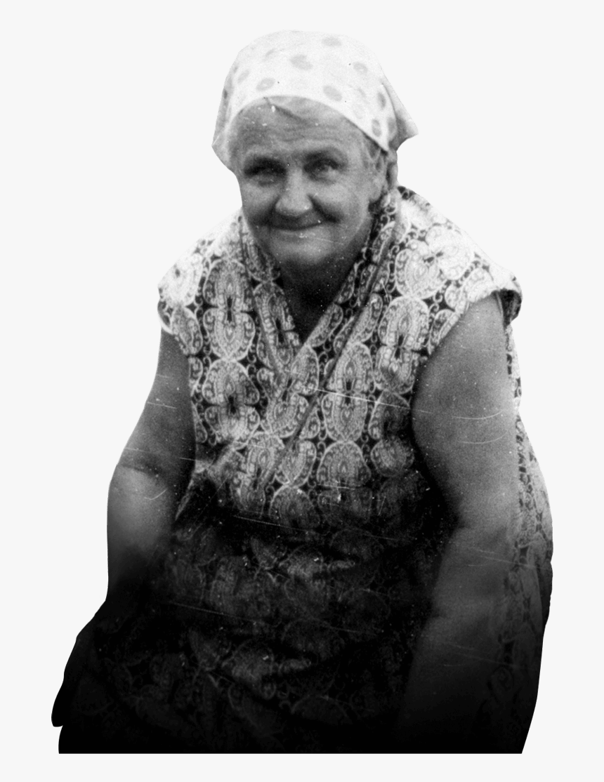 Café Woman Smiling - Monochrome, HD Png Download