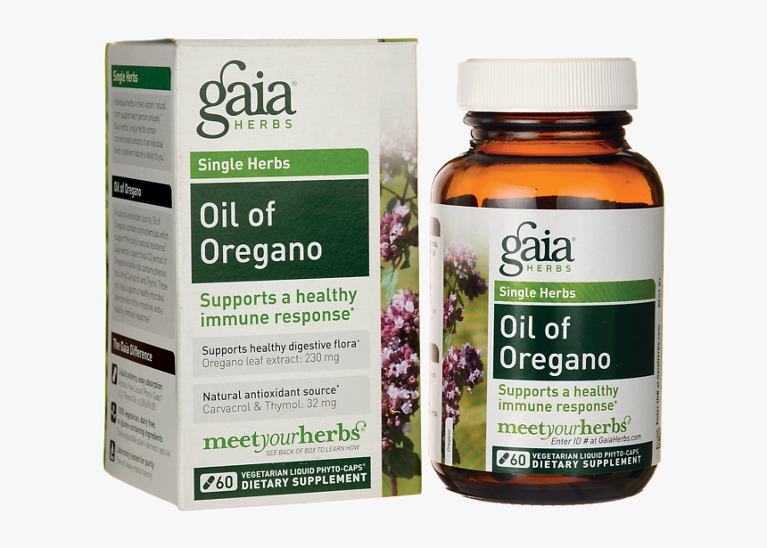 Gaia Herbs Oil Of Oregano 60 Liq Vegcap - Gaia Vitex Berry, HD Png Download