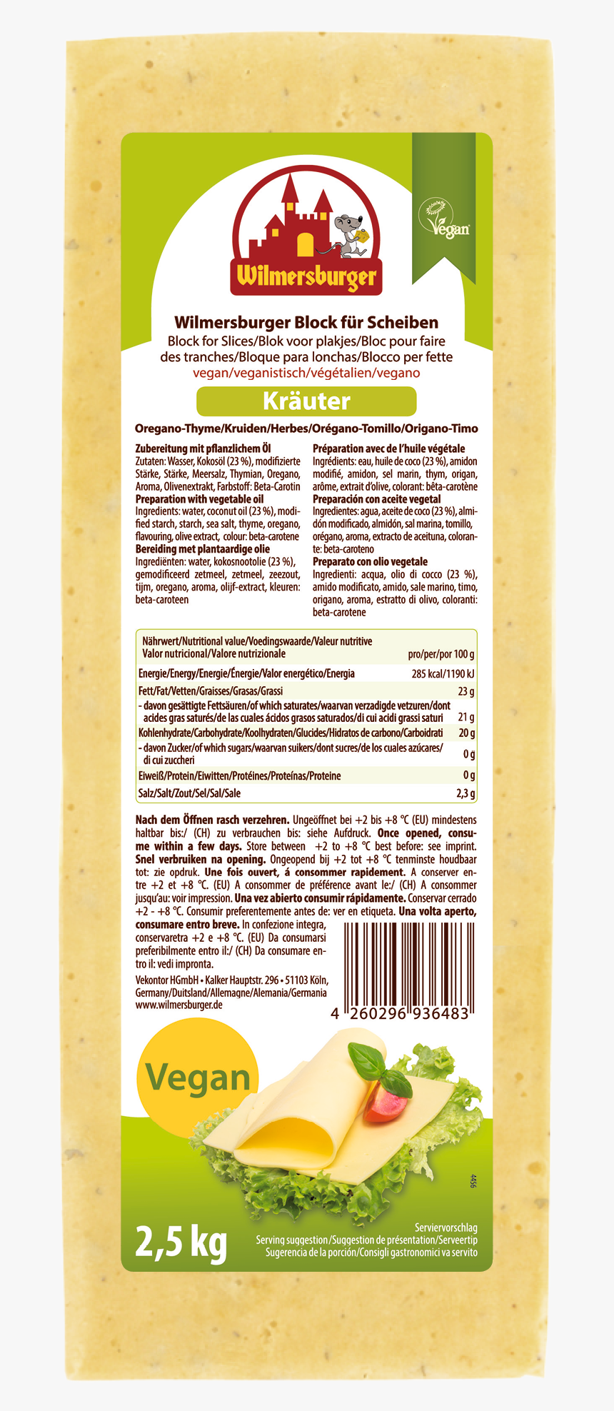 Wilmersburger Scheiben Classic Vegan, HD Png Download