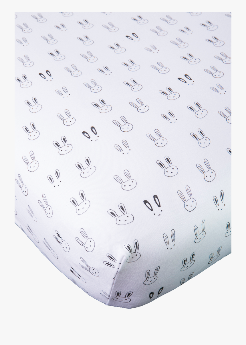 Black And White Bunny Crib Sheet Baby Noomie Pima Cotton - Platter, HD Png Download