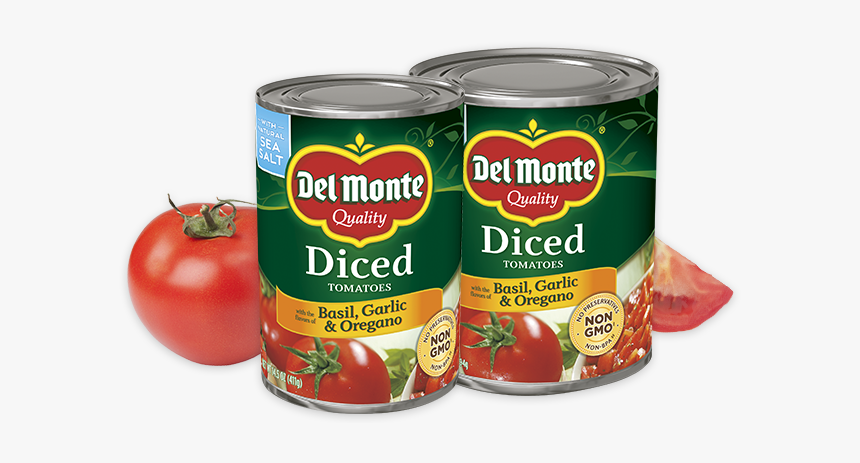 Diced Tomatoes With Basil, Garlic & Oregano - Diced Tomatoes With Garlic And Olive Oil, HD Png Download