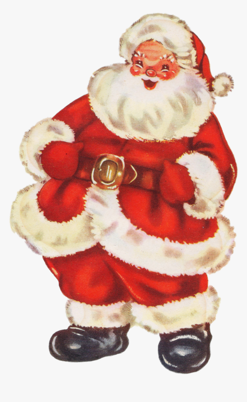 Vintage Father Christmas Clipart, HD Png Download