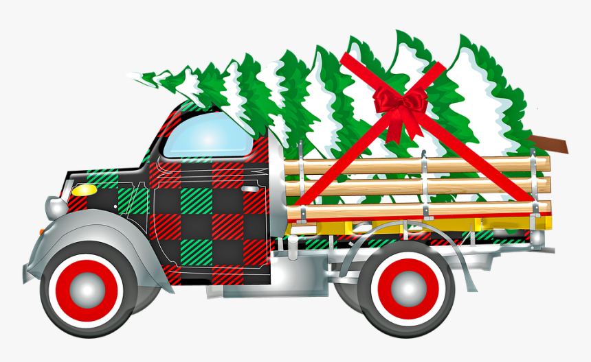 Christmas Retro Car, Santa Claus, Gifts, Christmas - Christmas Day, HD Png Download