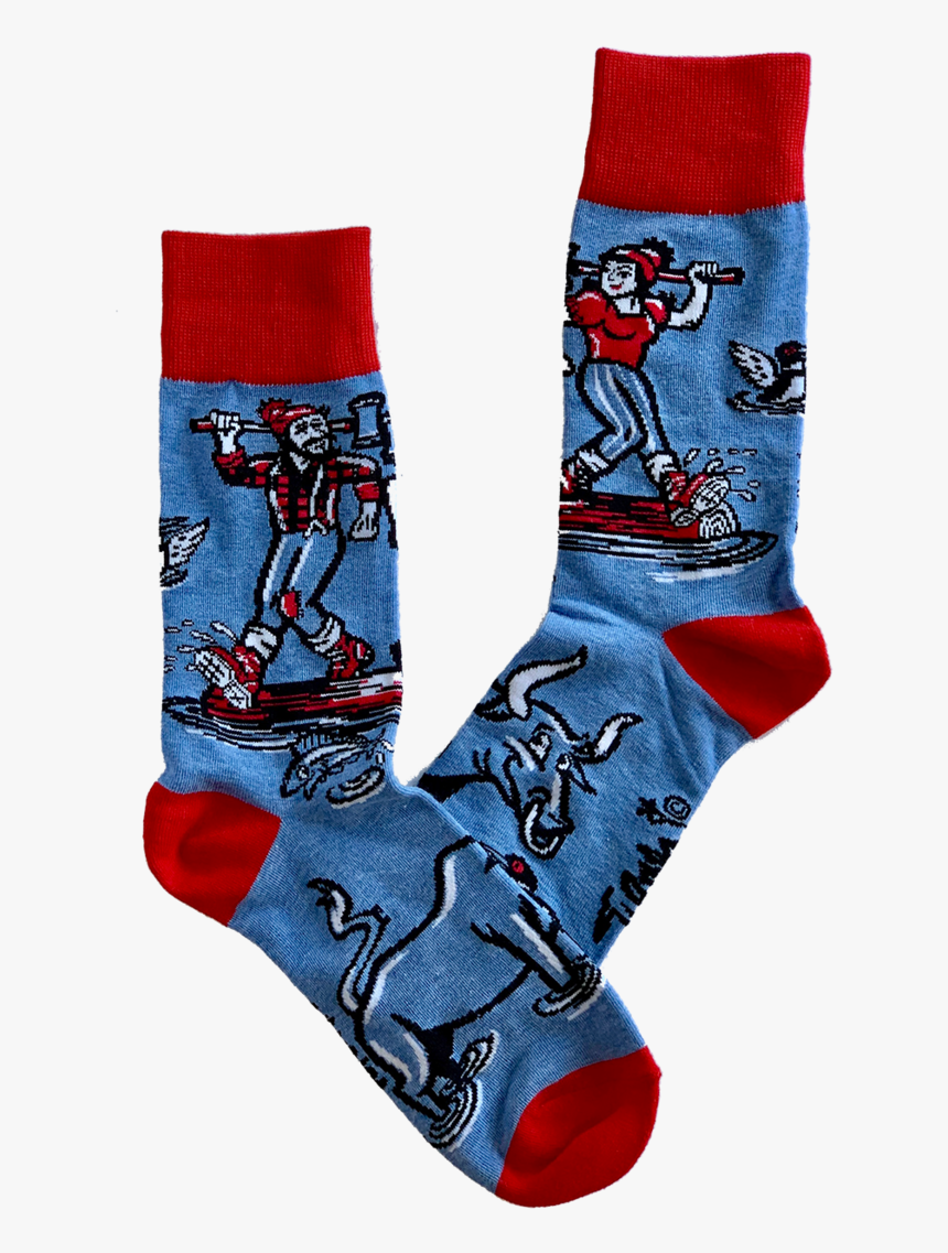 Logrolling-bothsides2 - Sock, HD Png Download