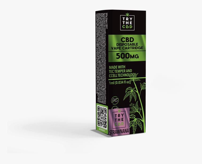 500mg Cbd Strawnana Vape Cartridge - Grand Daddy Purple Cart, HD Png Download