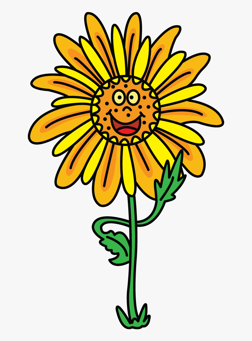 Drawing Sunflowers Small Transparent Png Clipart Free - Drawing, Png Download