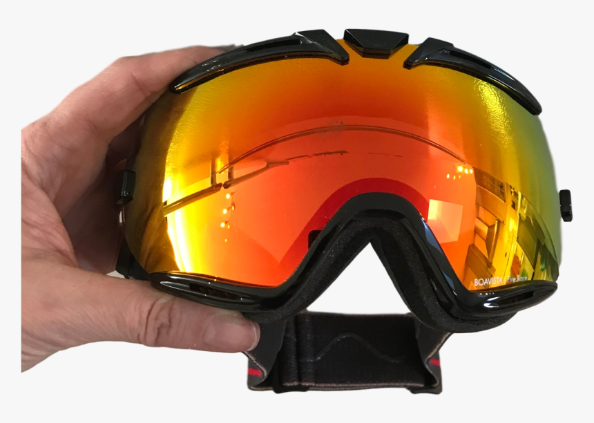 Red Bull Racing Black Ski Goggles Boavista Fire Race - Amber, HD Png Download