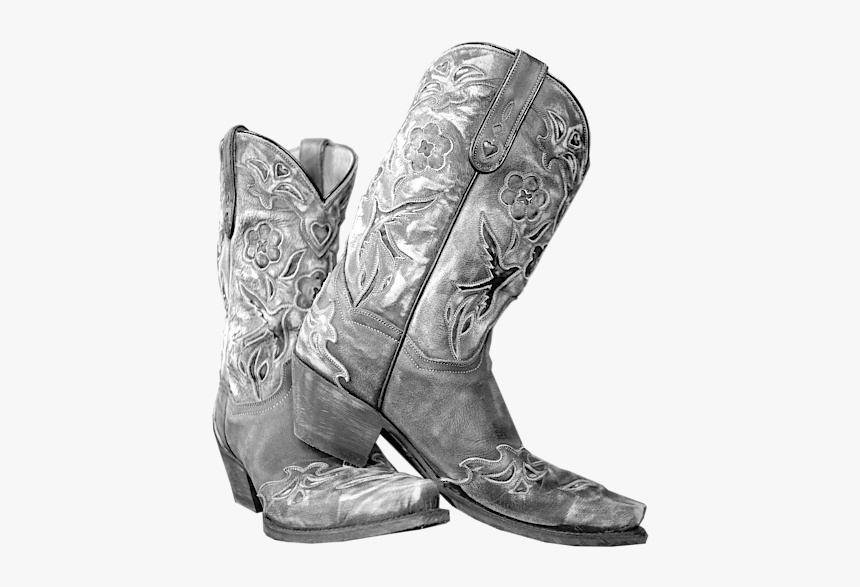 Black And White Cowgirl Boots Photography, HD Png Download