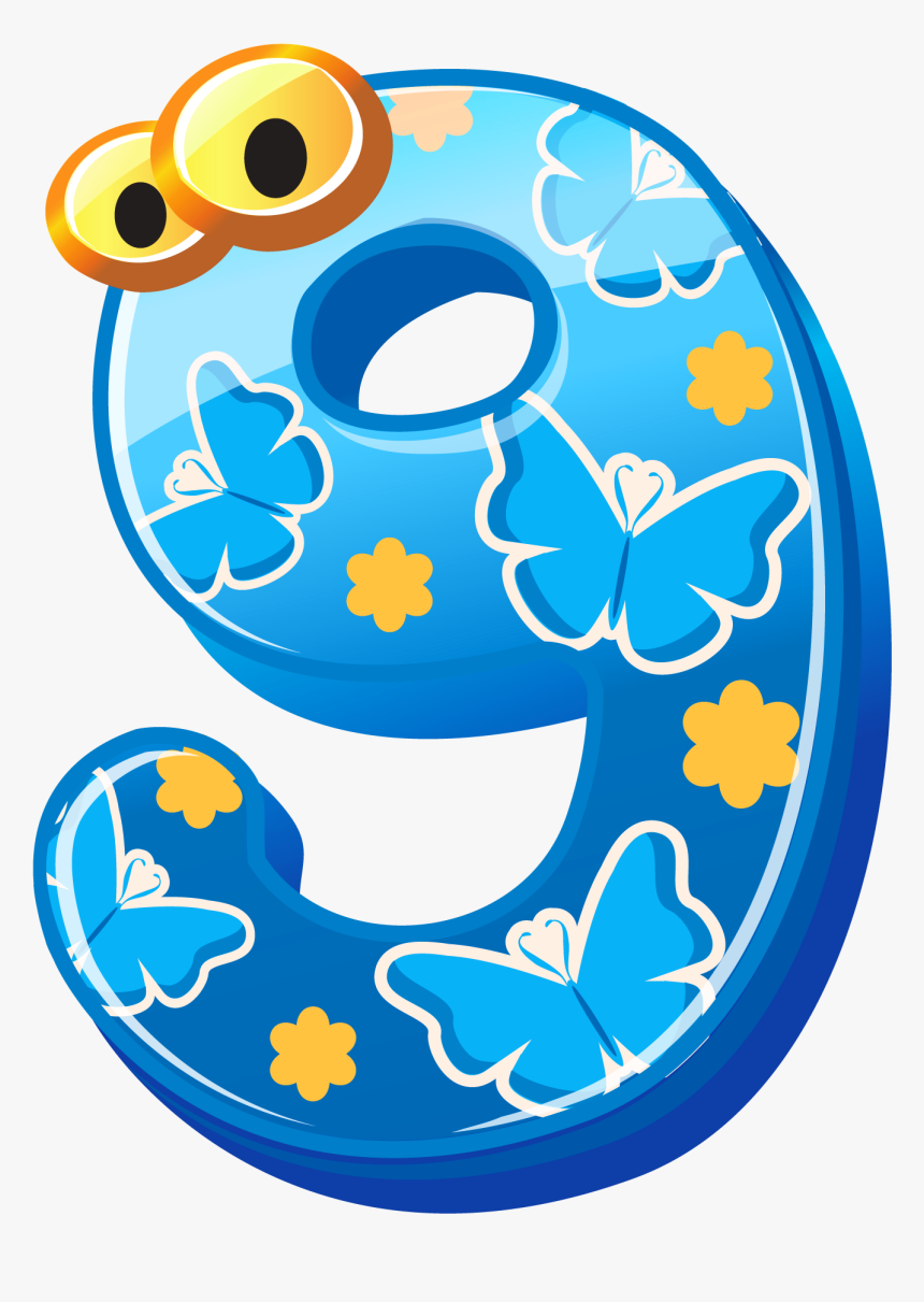 Cute Number Nine Png Clipart Image - Number 9 Clipart Png, Transparent Png