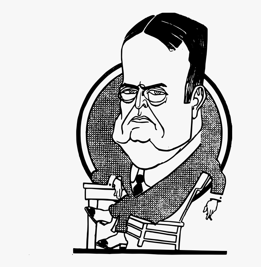 Fat Politician Cartoon Sitting, HD Png Download