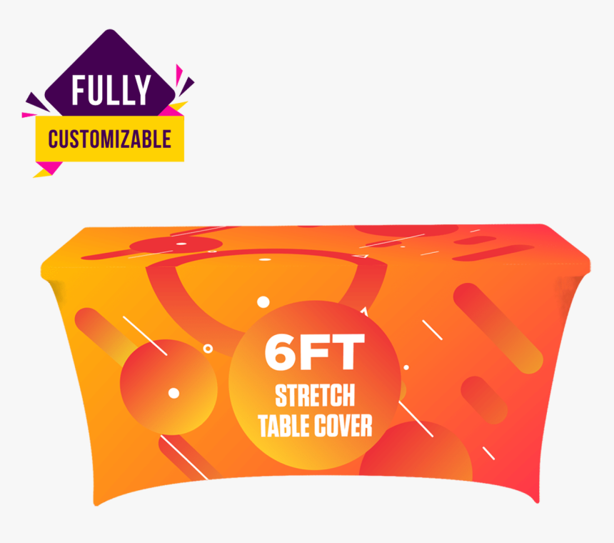 Custom Table Cover Stretch 6ft - Custom Color Printed Table Cloth Cover Or Mantel Graphics, HD Png Download