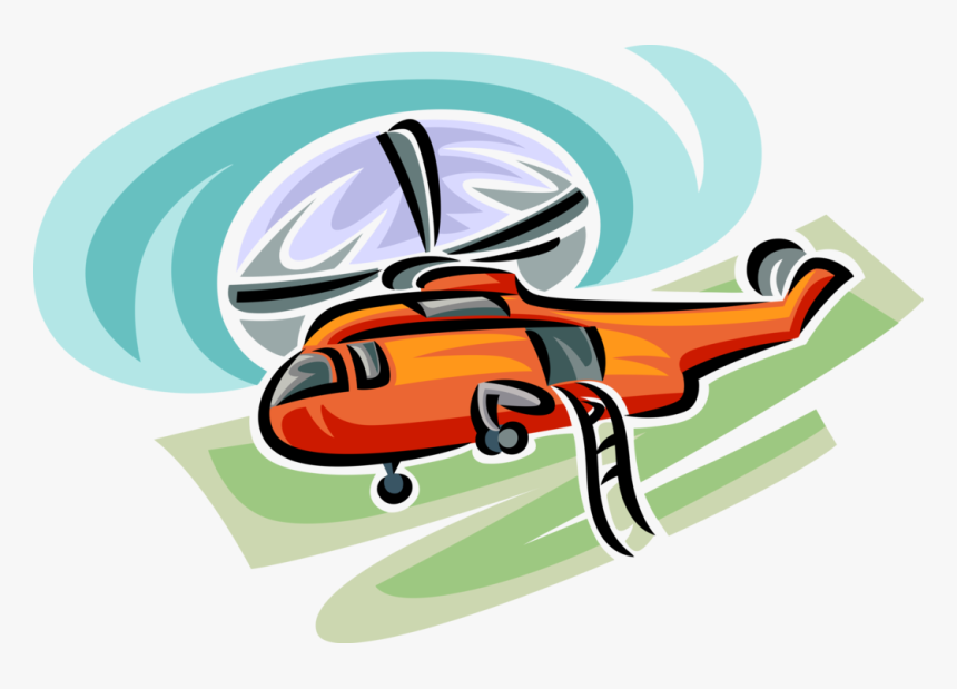 Vector Illustration Of Helicopter Rotorcraft Applies - Helicopter Rotor, HD Png Download