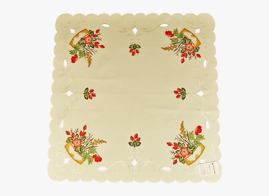 Linen Table Cloth - Floral Design, HD Png Download