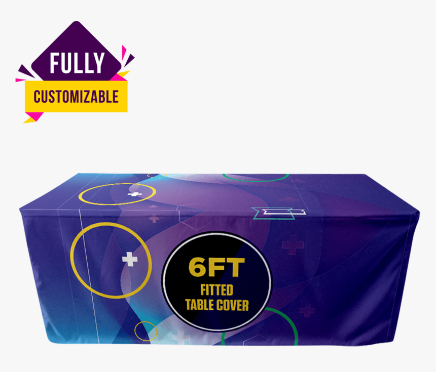 Custom Table Cover Fitted 6ft - Custom Color Printed Table Cloth Cover Or Mantel Graphics, HD Png Download