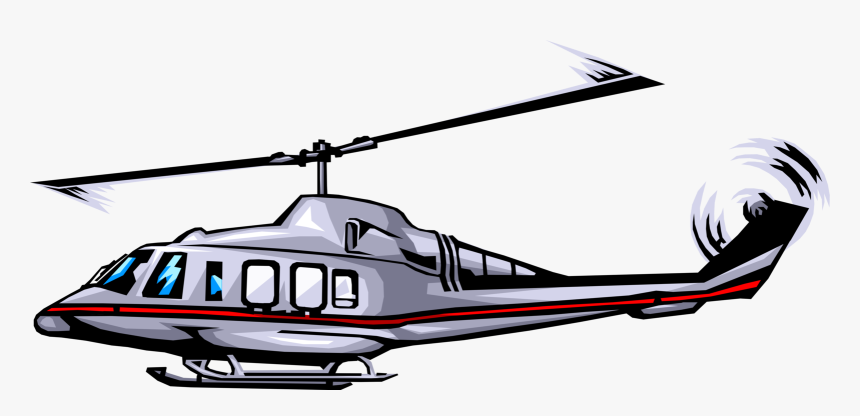 Vector Illustration Of Helicopter Rotorcraft Applies - Helicopter Rotor, HD Png Download