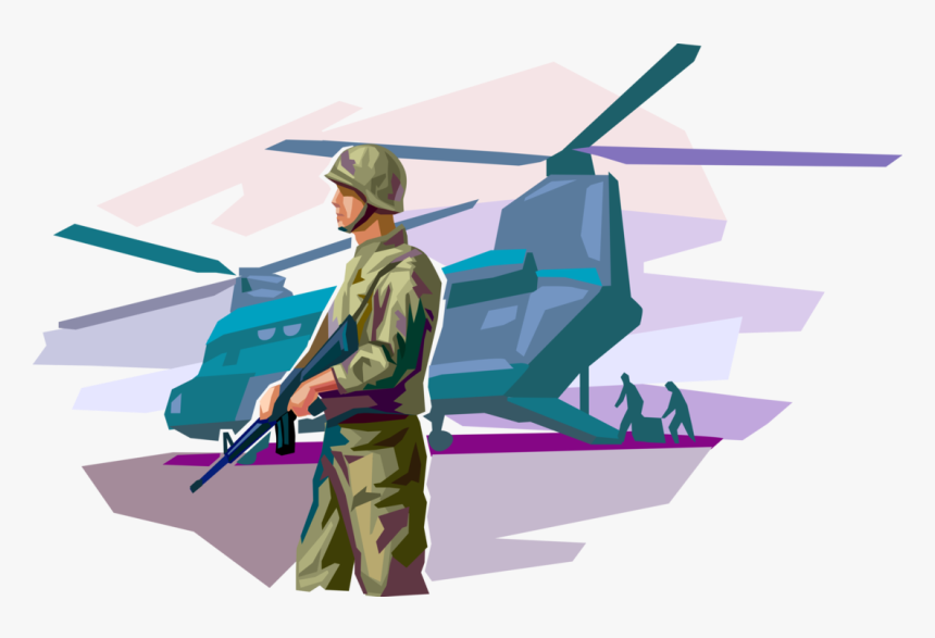 Vector Illustration Of United States Military Soldier - Illustration, HD Png Download