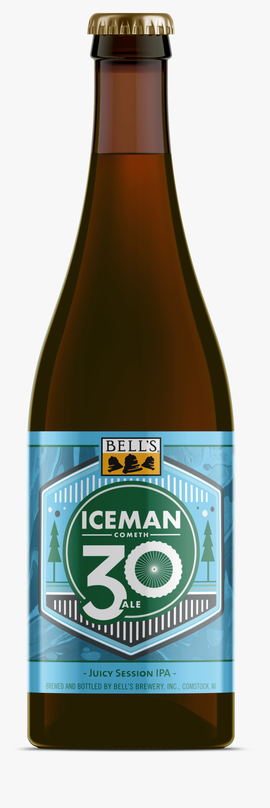 Bell S Iceman 30th Ale - Beer Bottle, HD Png Download