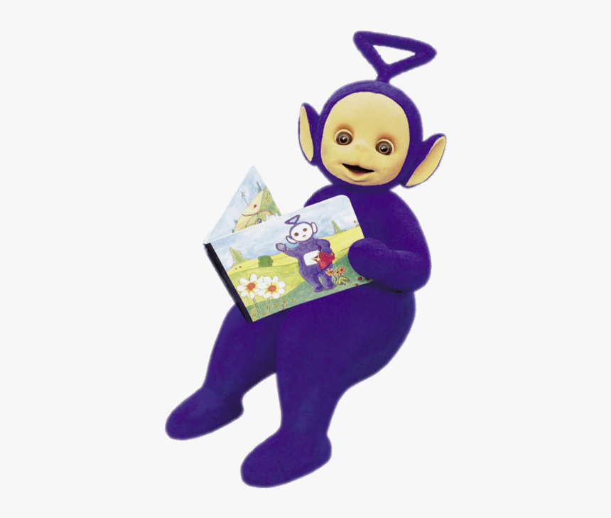 Teletubbies Tinky Winky Reading - Teletubbies Tinky Winky Transparent, HD Png Download