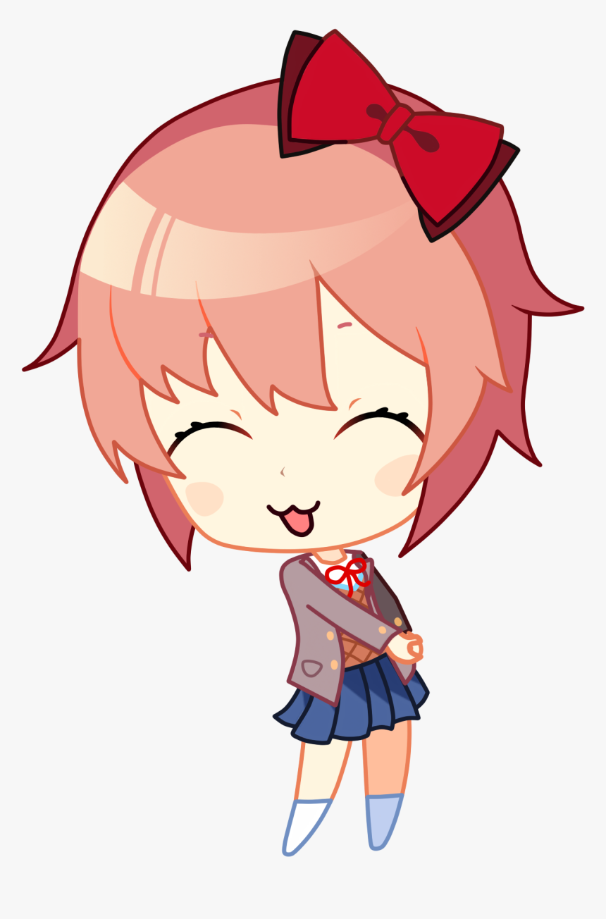 Delighted Cinnamon Bun Chibi - Doki Doki Chibi Sayori, HD Png Download