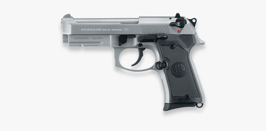92 A1 Pistol, Compact With Rail, Stainless Steel, Facing - Beretta Compact, HD Png Download