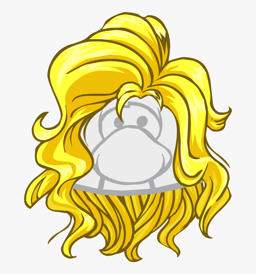 Club Penguin Wiki - Cabello Largo Club Penguin, HD Png Download