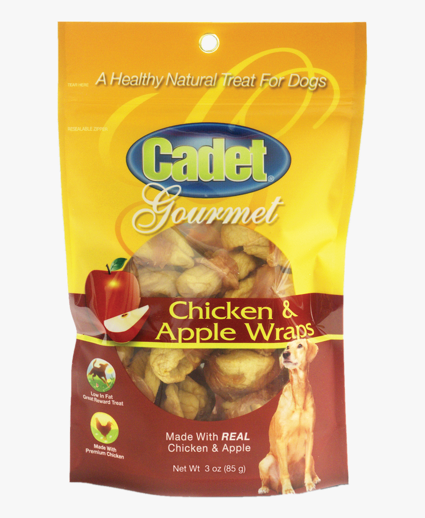 Low-fat Dog Treats, Chicken And Apple Dog Treats, Sweet - Cadet 3 Oz Chicken Apple Wraps Dog, HD Png Download