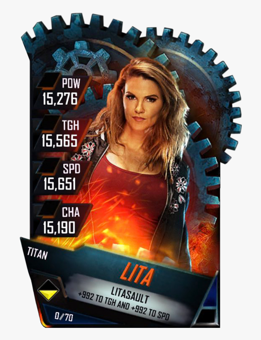 Lita S4 18 Titan - Wwe Supercard Enzo Amore, HD Png Download