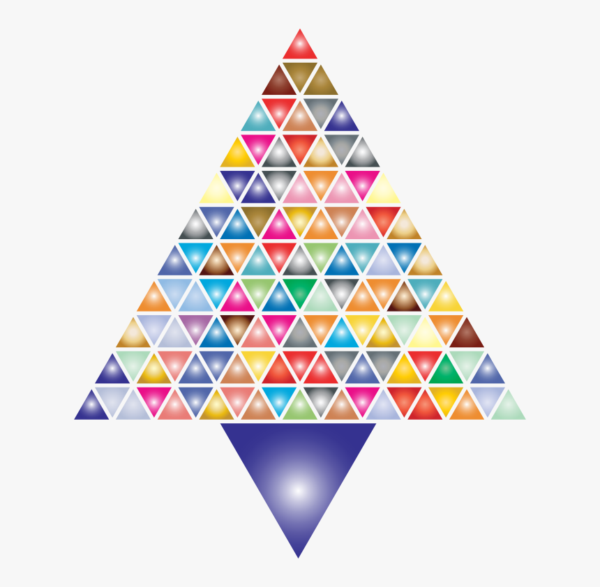 Prismatic Abstract Triangular Christmas Tree - Triangle, HD Png Download