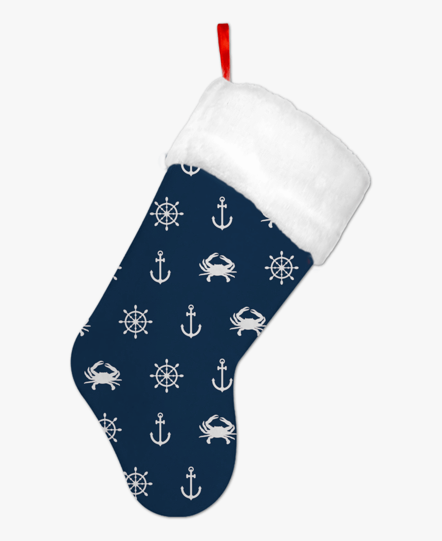 Nautical Crab And Anchor / Christmas Stocking - Christmas Stocking, HD Png Download