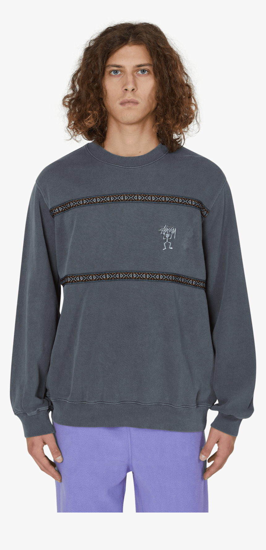 Stussy Pacific Webbing Terry Crew, HD Png Download