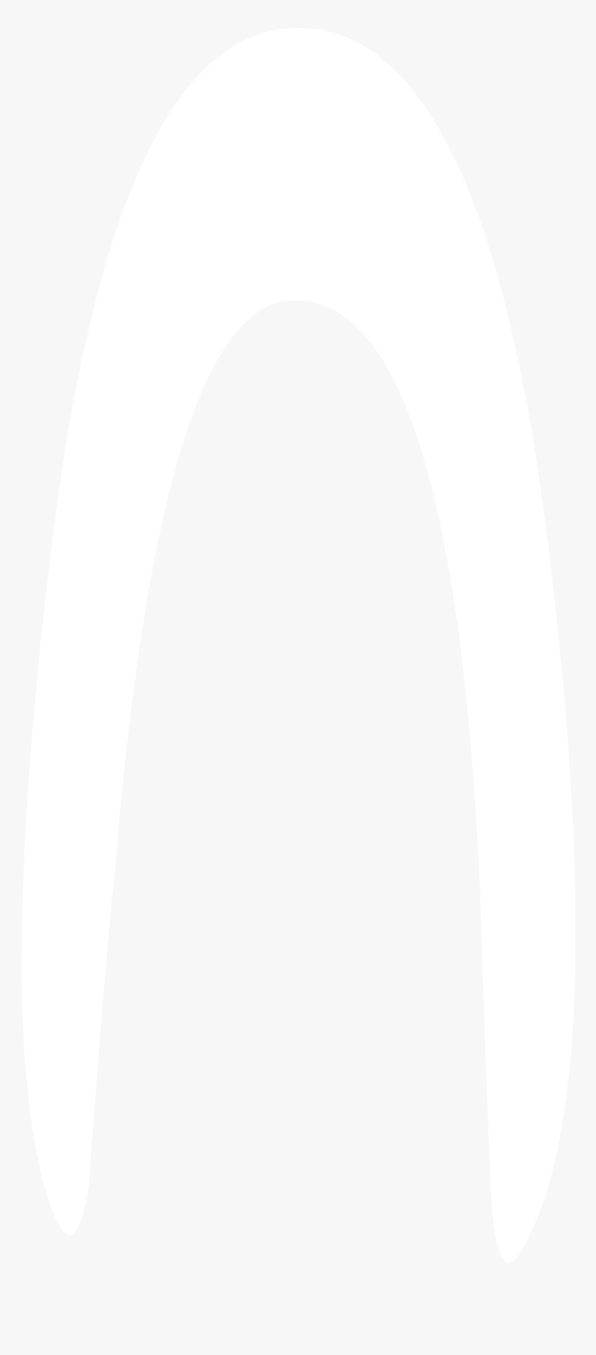 White Closed Eye Up - Semi Circle Transparent White, HD Png Download