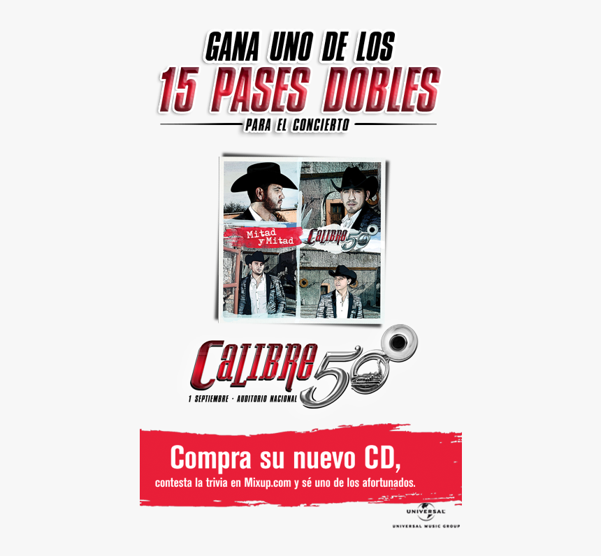 Transparent Calibre 50 Png - Calibre 50 Mitad Y Mitad, Png Download
