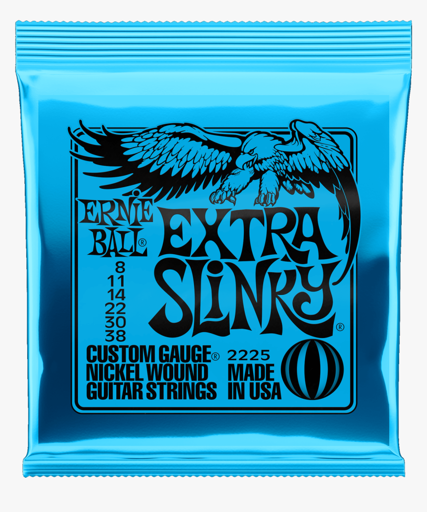 Ernie Ball Extra Slinky Electric Guitar Strings 8-38 - Ernie Ball 8 38, HD Png Download