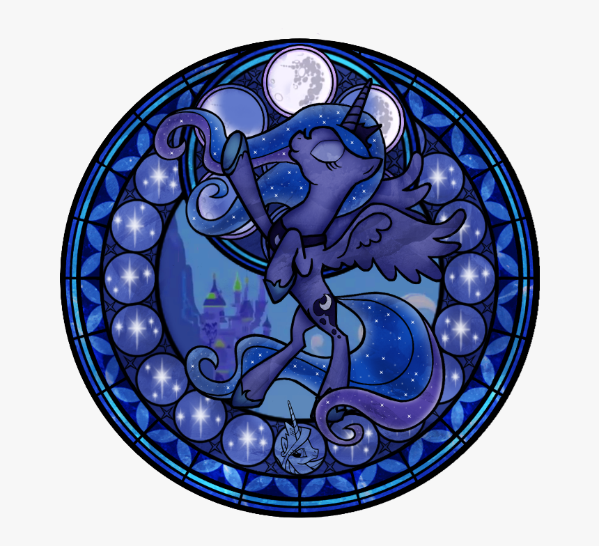 Princess Luna Stained Glass - Luna Stained Glass, HD Png Download