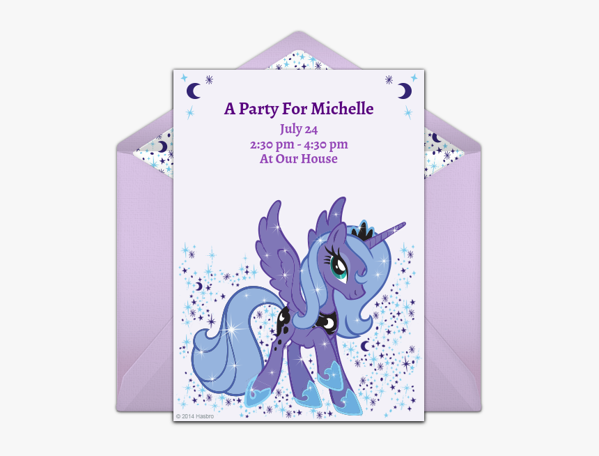 My Little Pony Princess Luna Invitation, HD Png Download