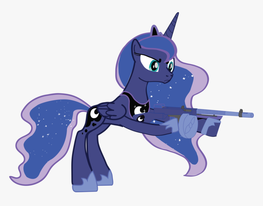 Princess Luna Id S5e04 - Princess Luna With A Gun, HD Png Download