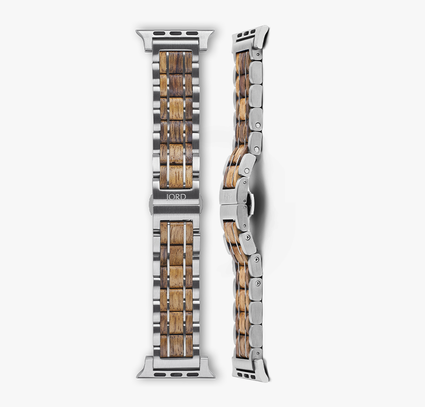 Black Limba Wood And Stainless Steel Apple Watch Band - Shelving, HD Png Download