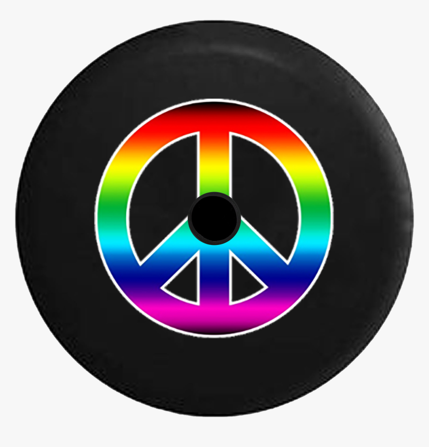 Jeep Wrangler Jl Backup Camera Day Rainbow Colorful - Peace Sign, HD Png Download