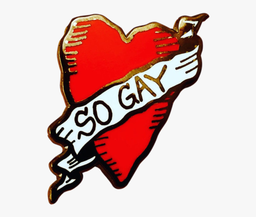 So Gay Heart Pin, HD Png Download