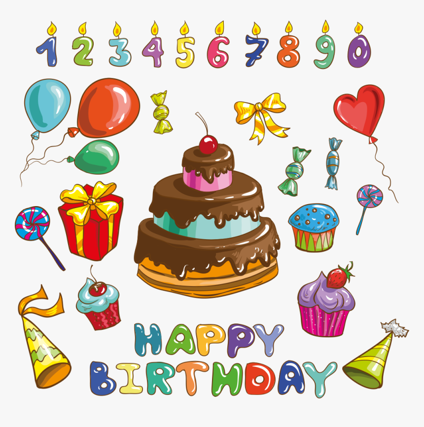 Happy Birthday Cake Cartoon, HD Png Download