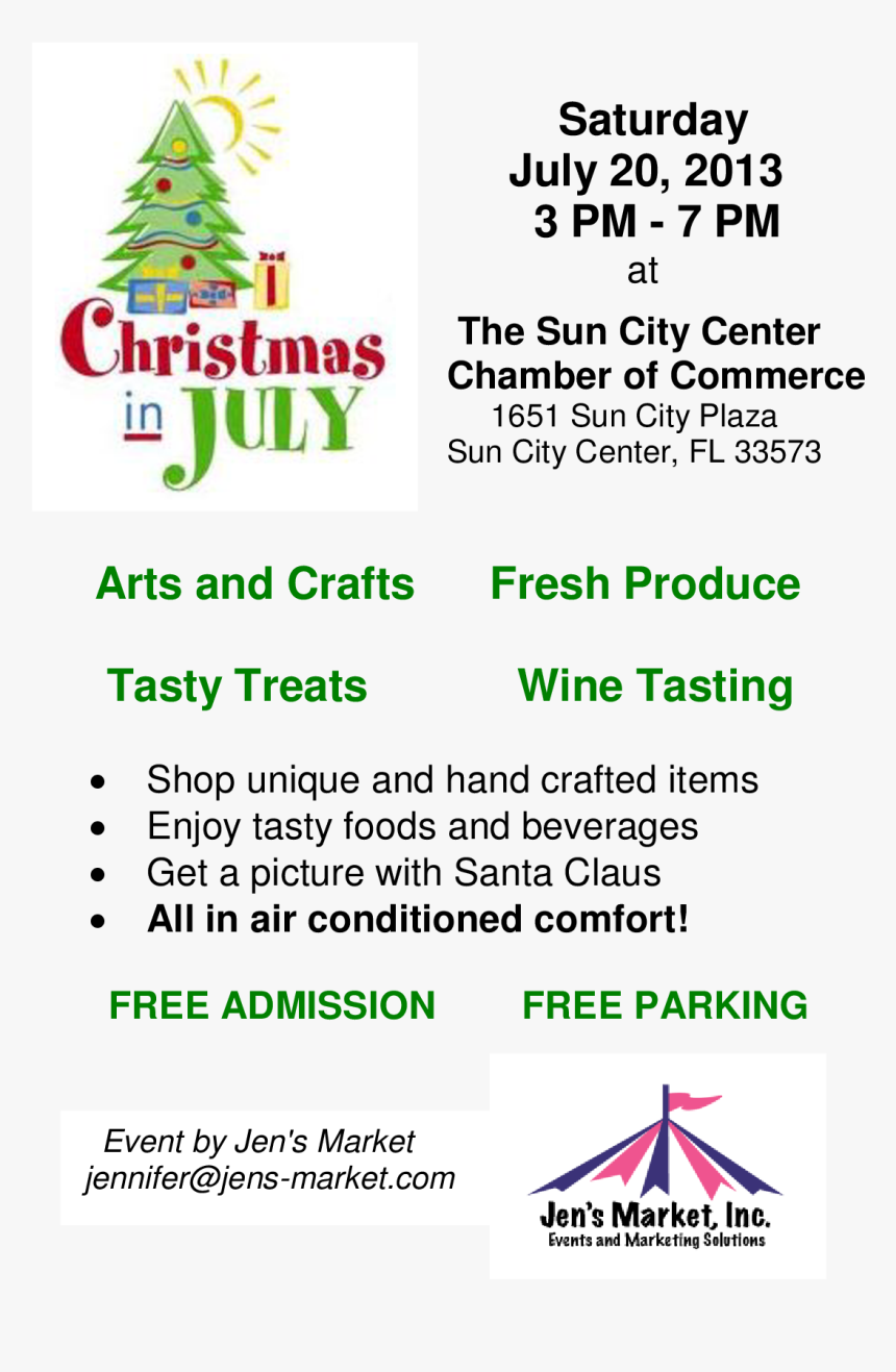 Arts & Crafts Christmas In July - Christmas In July, HD Png Download