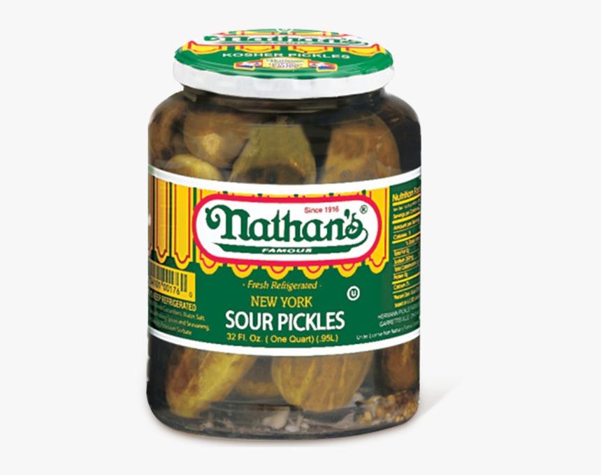 New York Sour Pickles - Nathan's Half Sour Pickles, HD Png Download