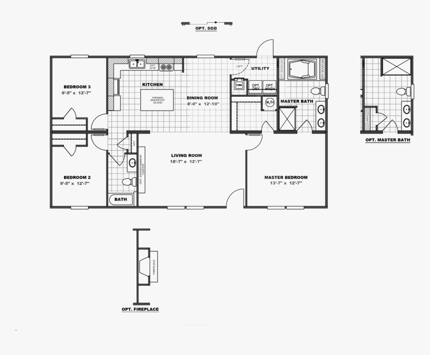 Tradition 48 Floor Plan - Floor Plan, HD Png Download